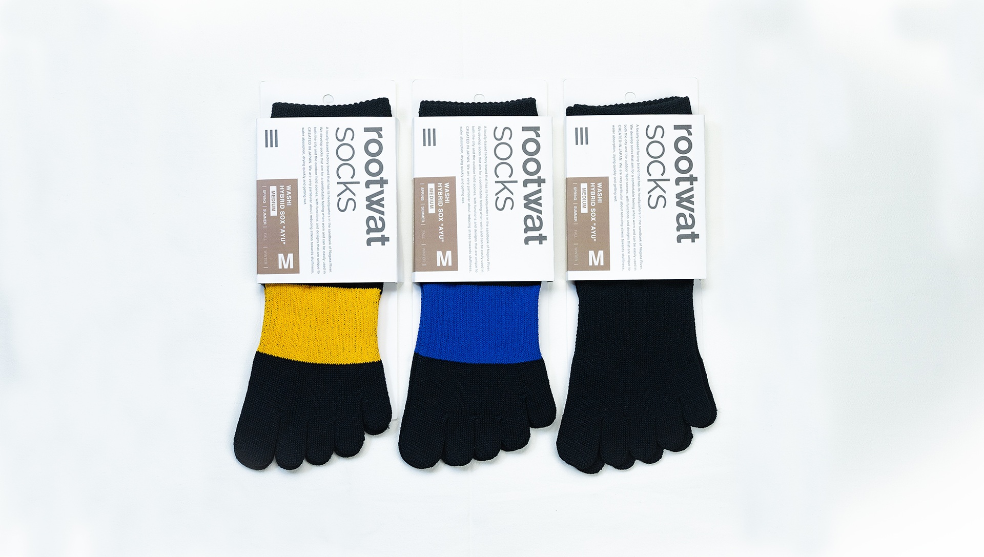 WASHI HYBRID MIDDLE SOX【SALT】/ Toe Socks