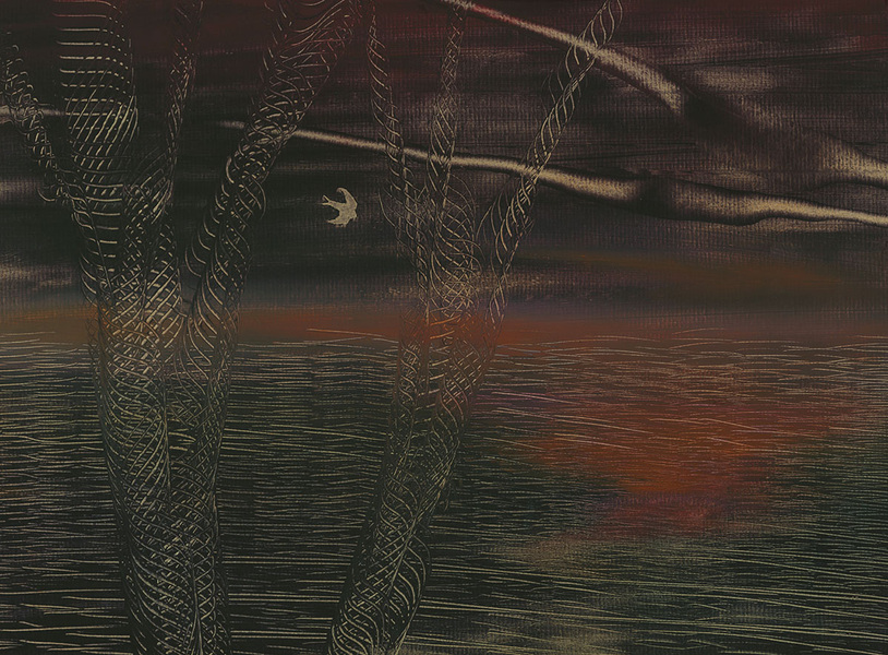 《湖》(The lake) 34x25cm 2020年